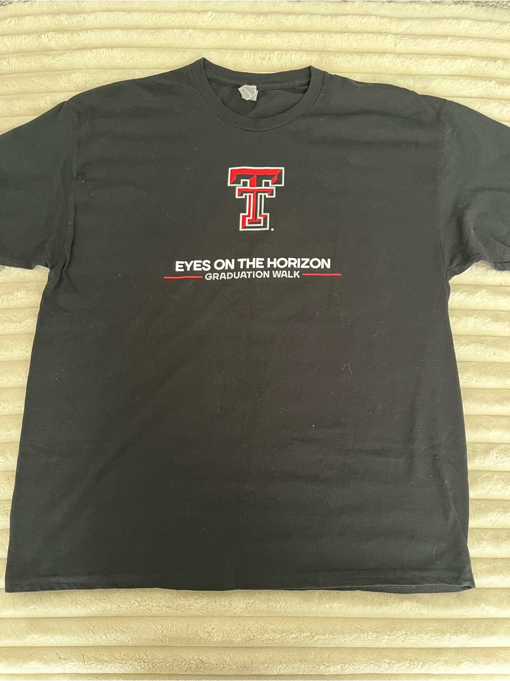 Gildan Black T-Shirt with Red & White Texas Tech Logo